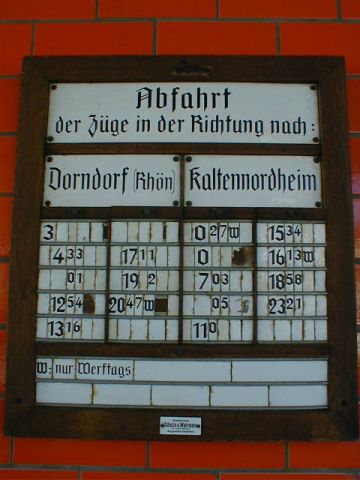 Abfahrtstafel