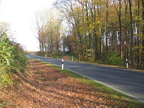Ehemaliger Bahnbergang ber die Strae nach Duderstadt