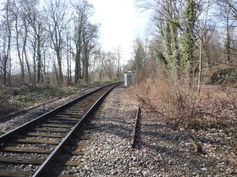 Abzweig zu den Kasernen und zur Firma Holz Härtel
