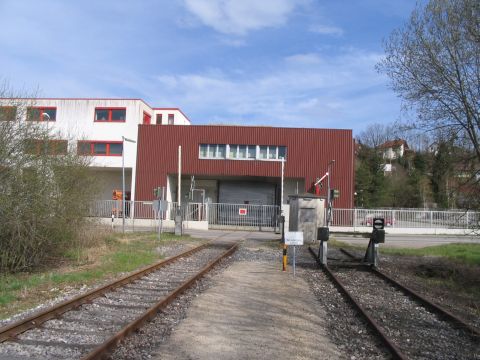 Bahn�bergang �ber die Stra�e nach Pfullendorf