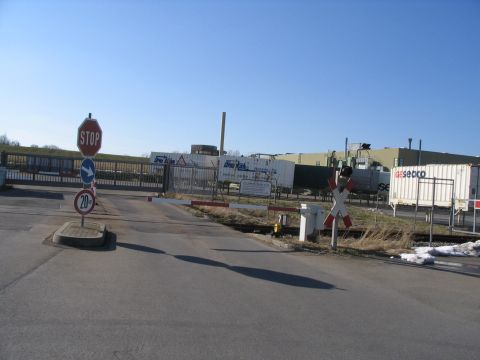 S�dliche Ausfahrt aus dem Containerbahnhof Pfullendorf