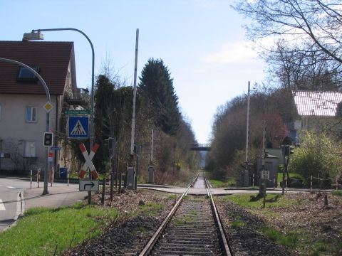 Bahn�bergang in Pfullendorf