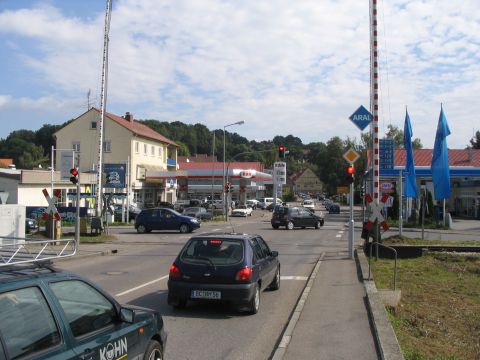 Bahn�bergang in Ochsenhausen