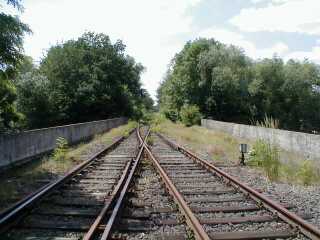 Talbrücke Frielendorf, Ausfahrt des Güterbahnhofs