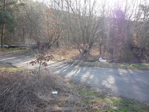 Bahn�bergang mit Prellbock