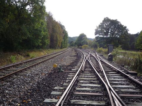 N�rdliche Kreuzweiche des Abzweigbahnhofs