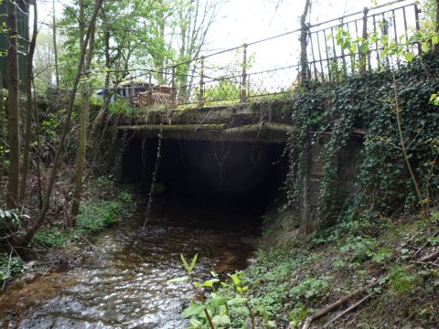 Br�cke �ber einen einen Wassergraben