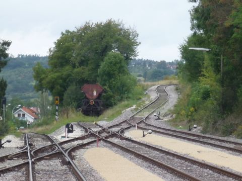 Abzweig aus dem Bahnhof Hechingen Landesbahn