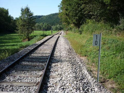 Bahn�bergang zwischen Eyach und M�hringen