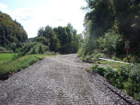 Bahn�bergang zwischen Bad Imnau und Trillfingen