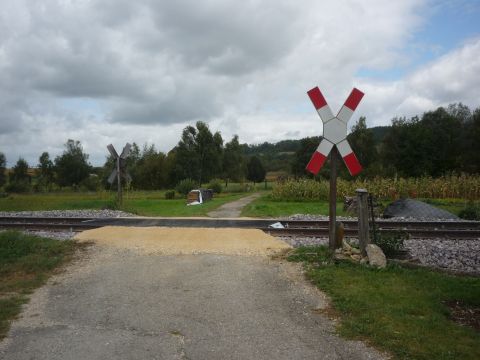 Bahn�bergang �ber die Hirrlinger Stra�e