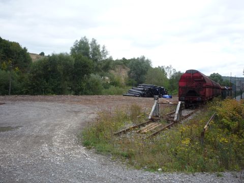 Ladegleis des G�terbahnhofs Stetten