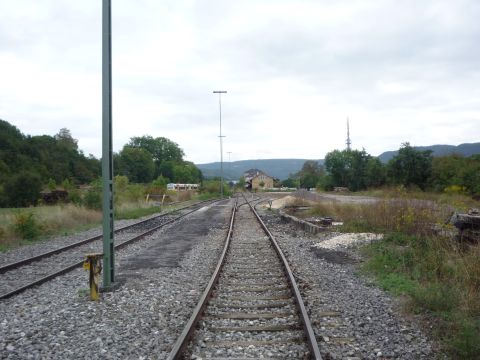 Spitzkehre zum DB-Bahnhof Hechingen