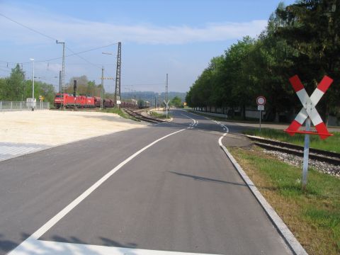 Bahn�bergang bein Bahnhof Amstetten