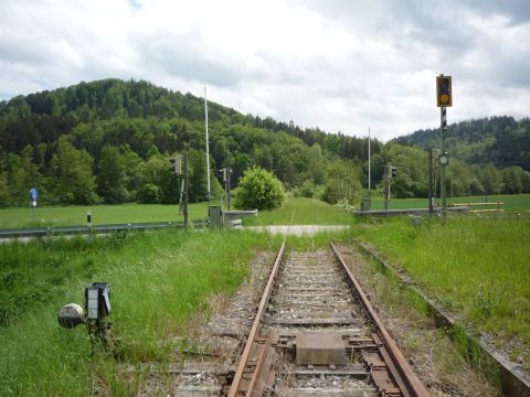 Bahn�bergang beim Bahnhof