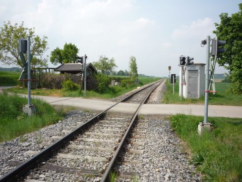 Bahn�bergang zwischen Hemmingen und Heimerdingen