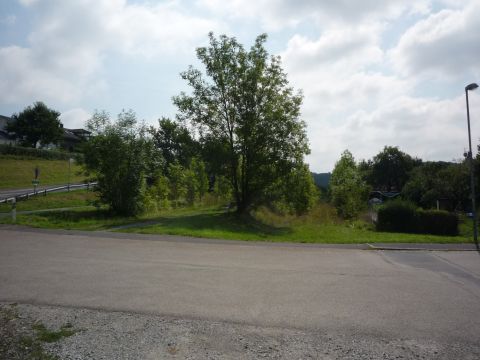 Bahn�bergang am Bahnhof Bieberehren