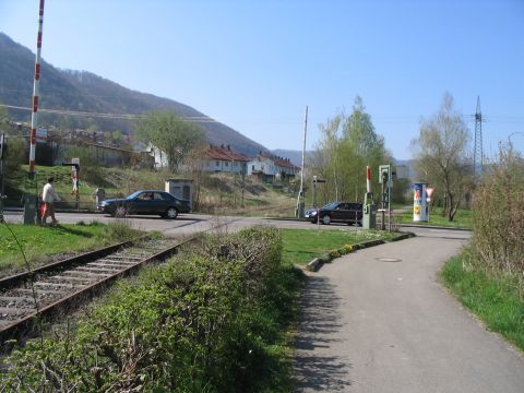 Bahn�bergang in Altenstadt