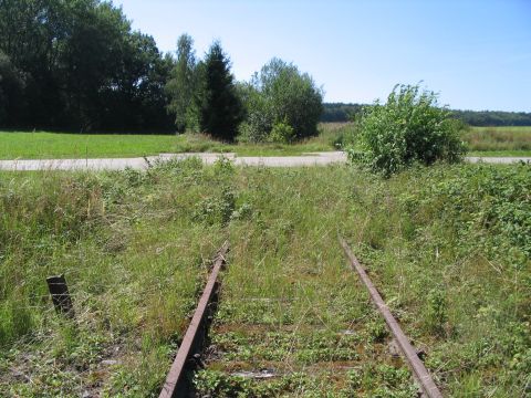 Bahn�bergang �ber die Stra�e von Markt Wald nach Schnerzhofen