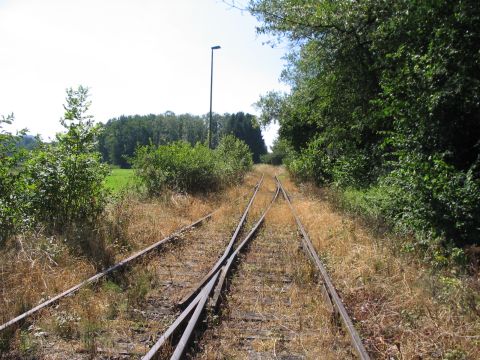 Ende des befahrbaren Teils hinter dem Bahnhof Markt Wald