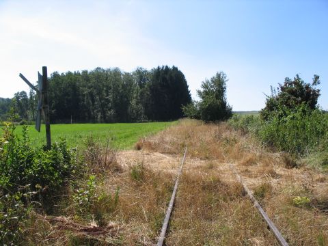 Ende des befahrbaren Teils hinter dem Bahnhof Markt Wald