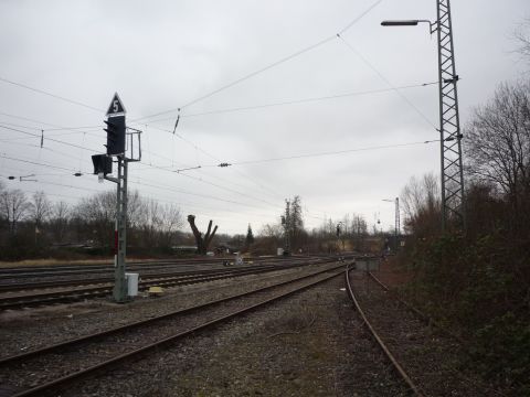Einm�ndung in die Bahnlinie Offenburg - Freiburg