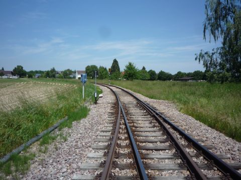 Abzweig der Umgehungskurve Schwarzach
