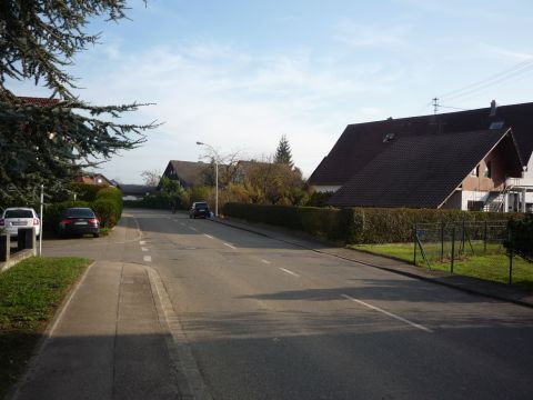 Bahn�bergang �ber die Stra�e von Altenheim nach Schutterwald