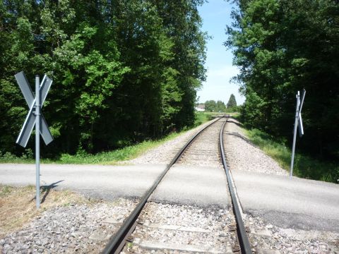 Bahn�bergang Umgehungskurve Schwarzach
