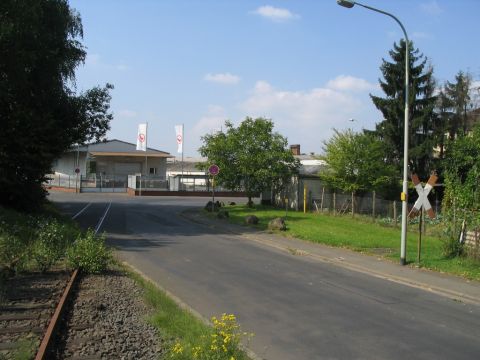 Zufahrt Firma Dixion in Laubach