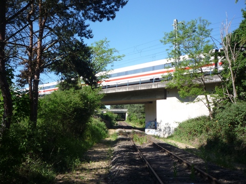 Br�cke der Schnellbahnstrecke Mannheim - Stuttgart
