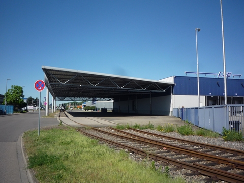 Bahn�bergang Industriegebiet Hockenheim Talhaus