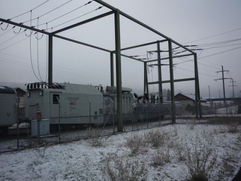 Zufahrt zum fahrbaren Unterwerk