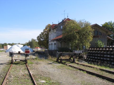 Gleisende Bahnhof Bad Wurzach