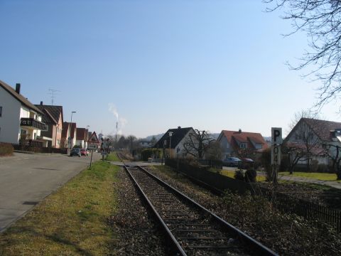 Ungesicherte Bahn�berg�nge in Baienfurt