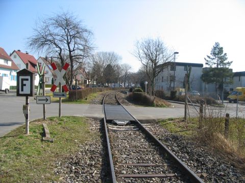 Ungesicherte Bahn�berg�nge in Baienfurt