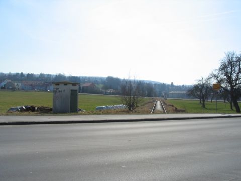 Bahn�bergang �ber die Stra�e Baienfurt - Weingarten