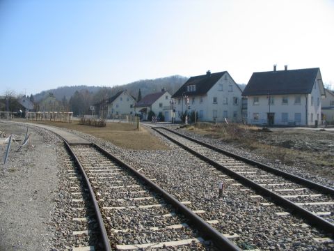 Linkes Zufahrtsgleis der Papierfabrik