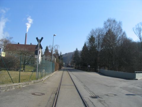 Rechtes Zufahrtsgleis der Papierfabrik