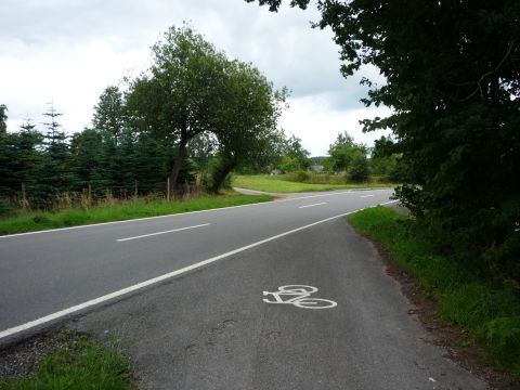 Bahn�bergang �ber die Stra�e von Limbach nach Laudenberg