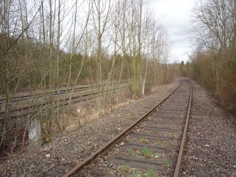 Zwischen Marbach und dem Abzweig der Kraftwerksbahn