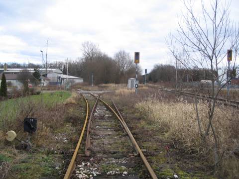 ehemaliger Abzweig zum Tanklager der Bundeswehr
