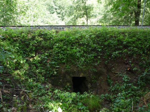 Bahn�bergang hinter der Sporeneggb�cke