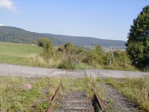 Bahn�bergang �ber die alte Stra�e von Schenklengsfeld nach Ransbach