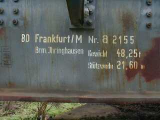 Aufschrift auf der Br&uuml;cke