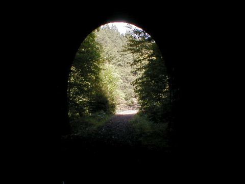 Blick aus dem Nordportal des Hundsr�cktunnels