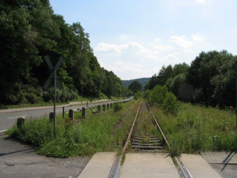 Bahn�bergang im S�den von Dorndorf
