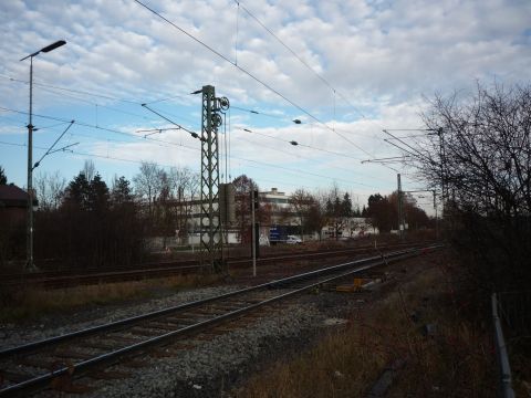 Einm�ndung in die Bahnlinie aus Weil der Stadt