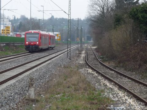 Ausfahrt aus Reutlingen