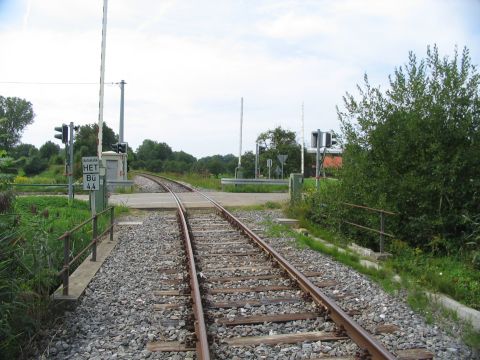 Bahn�bergang hinter Erzingen